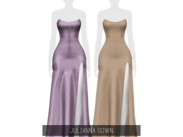 Alpha JULIANNA GOWN by simsfinds - The Sims 4 Custom Content