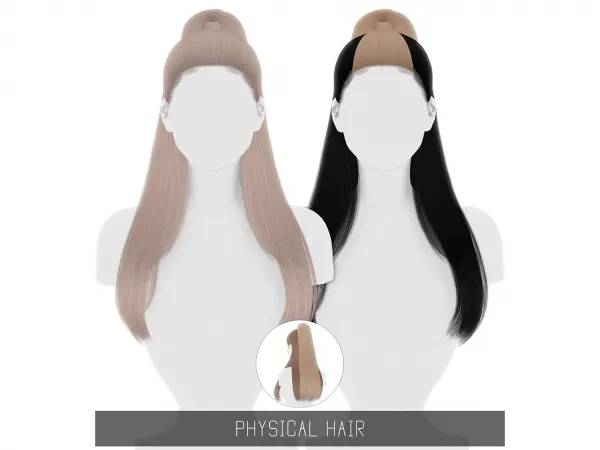 Alpha PHYSICAL HAIR by simsfinds - The Sims 4 Custom Content