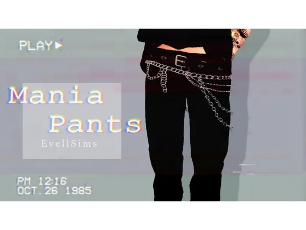 Alpha Mania Pants by simsfinds - The Sims 4 Custom Content