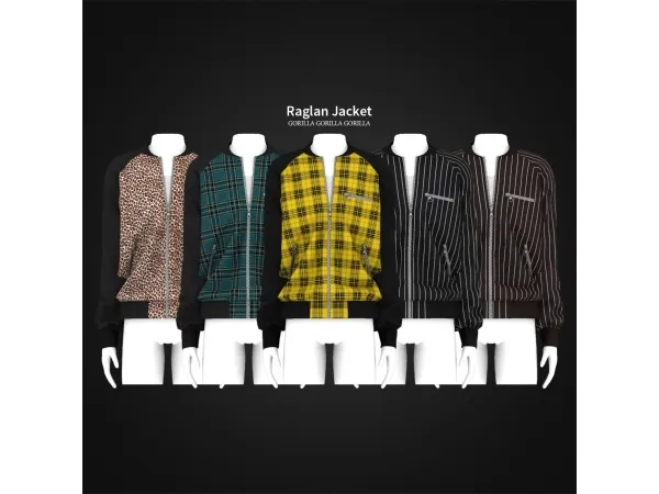 Alpha Raglan Jacket by simsfinds - The Sims 4 Custom Content