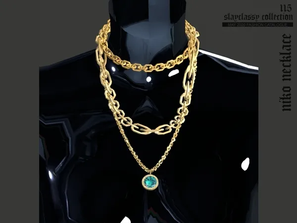 Alpha SC115 Niko Necklace by slayclassy - The Sims 4 Custom Content