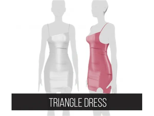 Alpha TRIANGLE DRESS by fifthscreations - The Sims 4 Custom Content