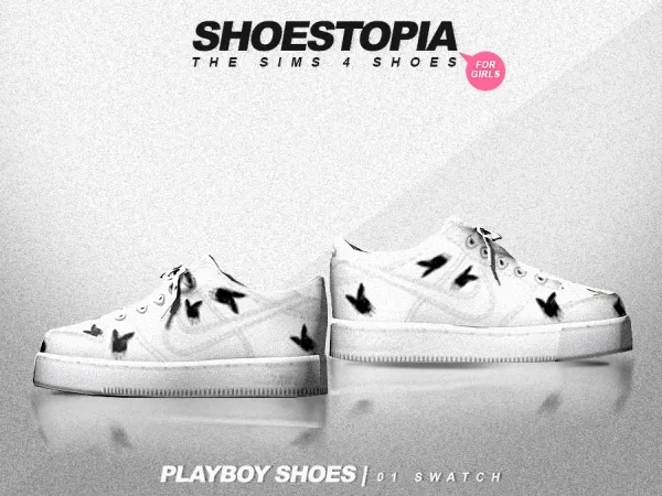 Maxis Match shoestopia playboy shoes by shoestopia - The Sims 4 Custom Content