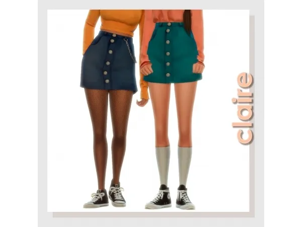 Alpha Claire skirt by amelylina - The Sims 4 Custom Content