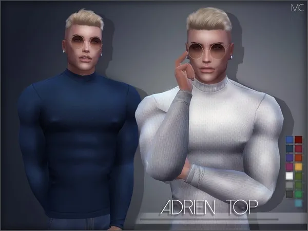 Alpha Mathcope Adrien Top by thesimsresource - The Sims 4 Custom Content