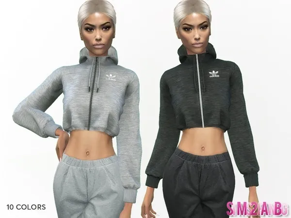 Alpha 402 Full Zip Hoddie by thesimsresource - The Sims 4 Custom Content