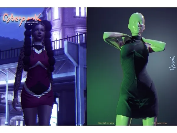 Alpha Favriel Dress by serenity-cc - The Sims 4 Custom Content