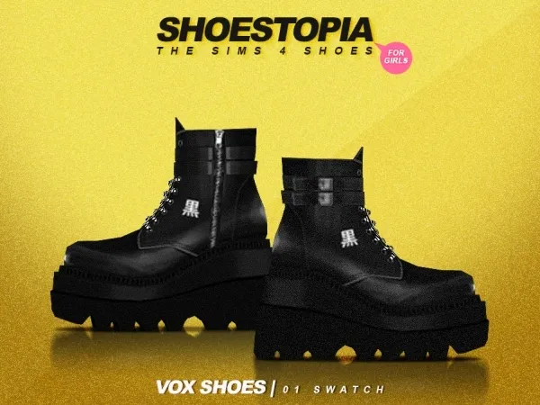 Alpha shoestopia vox shoes by shoestopia - The Sims 4 Custom Content