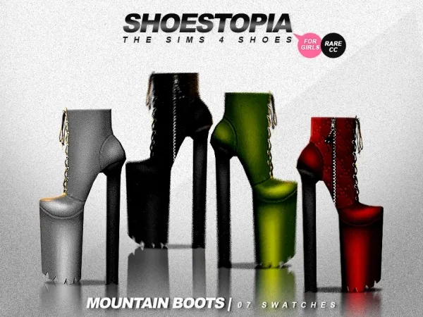 Alpha shoestopia mountain shoes by shoestopia - The Sims 4 Custom Content