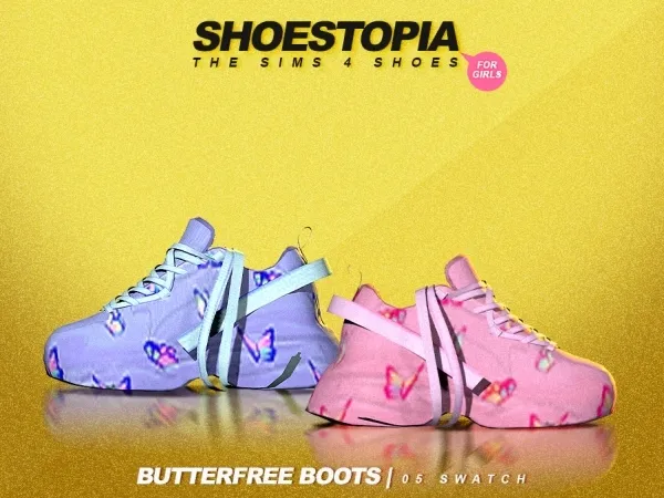 Alpha shoestopia butterfree shoes by shoestopia - The Sims 4 Custom Content