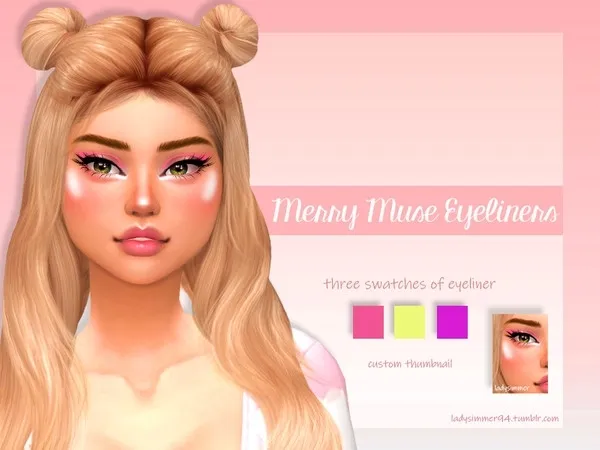 Alpha Merry Muse Eyeliners by thesimsresource - The Sims 4 Custom Content