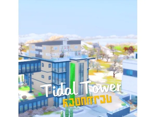 Maxis Match TIDAL TOWER REVAMPED by simsfinds - The Sims 4 Custom Content