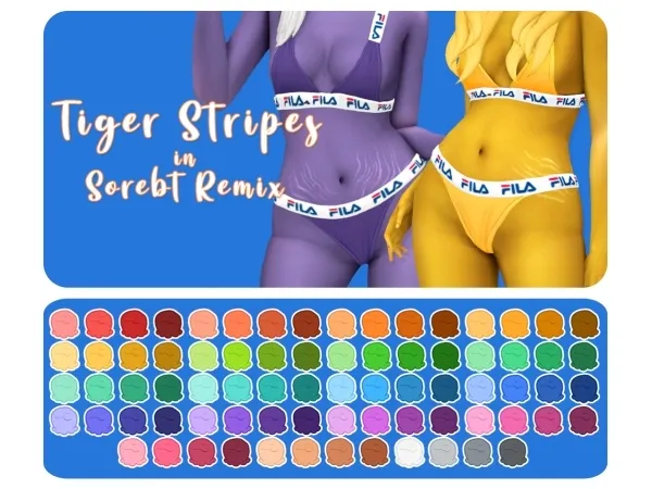 Maxis Match Tiger Stripes by alienratz for Berry Sims too - The Sims 4 Custom Content