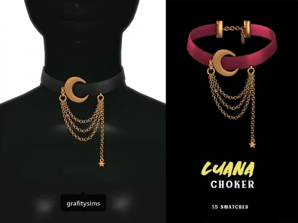 Alpha Luana Choker by grafity-cc - The Sims 4 Custom Content