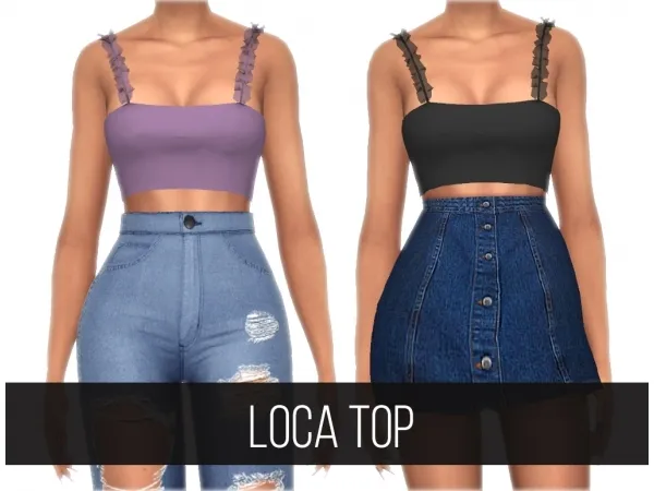 Alpha LOCA TOP by fifthscreations - The Sims 4 Custom Content