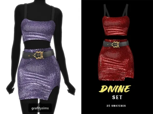 Alpha Divine Set with Belt by grafity-cc - The Sims 4 Custom Content