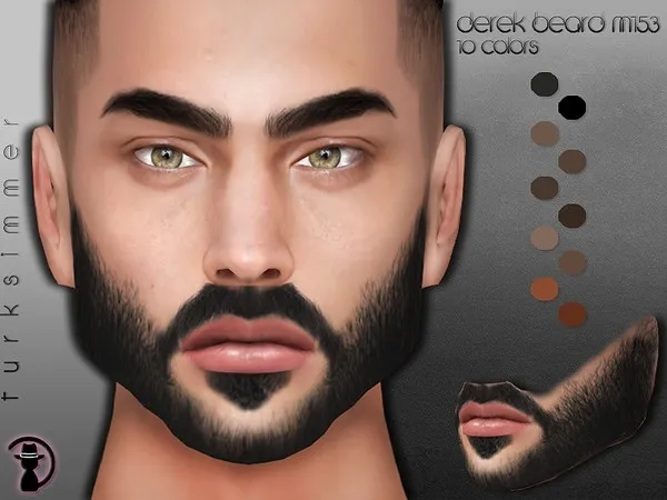 Alpha Derek Beard M153 - The Sims 4 Custom Content