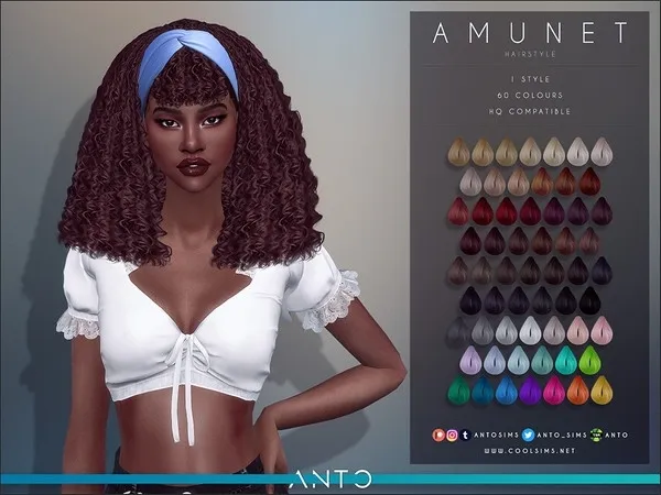 Alpha Anto Amunet (Hairstyle) by thesimsresource - The Sims 4 Custom Content