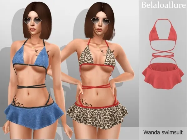 Alpha belal1997's Belaloallure_wanda swimsuit by thesimsresource - The Sims 4 Custom Content