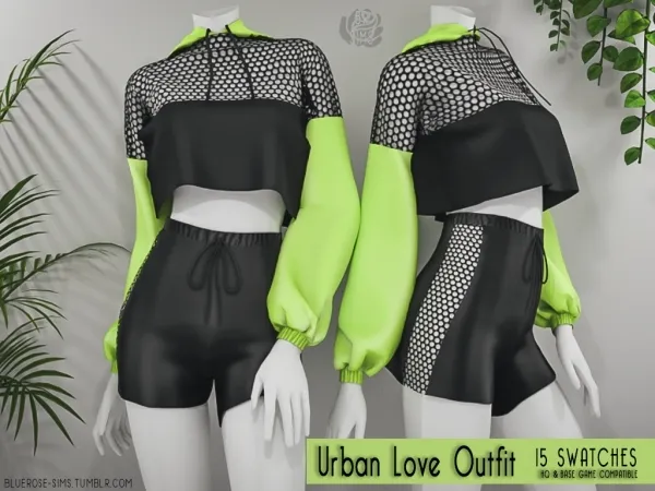 Alpha Urban Love Top by bluerose-sims - The Sims 4 Custom Content