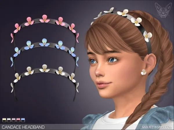 Alpha Candace Headband For Kids by giuliettasims - The Sims 4 Custom Content