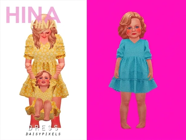 Alpha hina dress for toddlers by daisypixels - The Sims 4 Custom Content