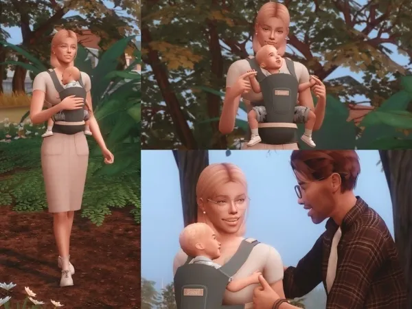 Maxis Match BABY CARRIER POSES by katverse - The Sims 4 Custom Content