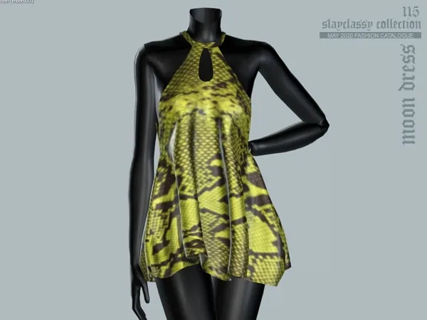 Alpha SC115 Moon Dress by slayclassy - The Sims 4 Custom Content