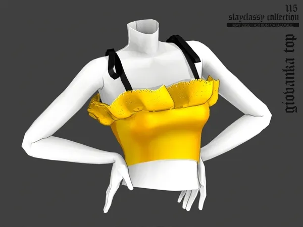 Alpha SC115 Giovanka Top by slayclassy - The Sims 4 Custom Content