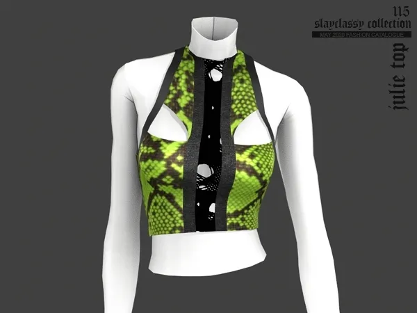 Alpha SC115 Julie Top by slayclassy - The Sims 4 Custom Content