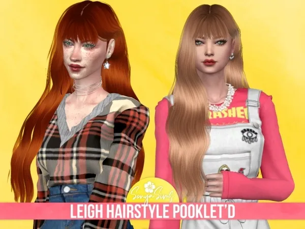 Alpha LEIGH HAIRSTYLE POOKLET'D by sonyasims - The Sims 4 Custom Content