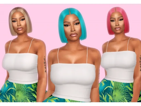 Alpha Bob hair by simsfinds - The Sims 4 Custom Content
