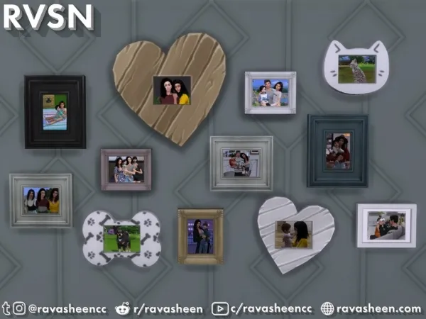 Maxis Match RAVASHEEN's We Just Click Photo Collage Set - The Sims 4 Custom Content