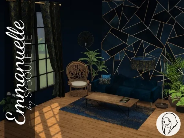 Alpha Syboubou's Emmanuelle Livingroom Set - The Sims 4 Custom Content