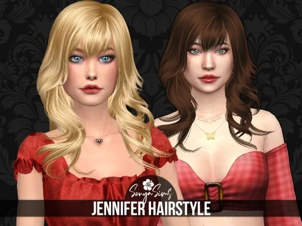 Alpha Jennifer Hairstyle by sonyasims - The Sims 4 Custom Content