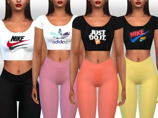 Maxis Match Saliwa's Brand New 6 Crop Tops - The Sims 4 Custom Content
