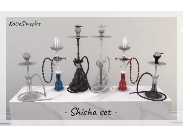Alpha Shisha set by simsfinds - The Sims 4 Custom Content