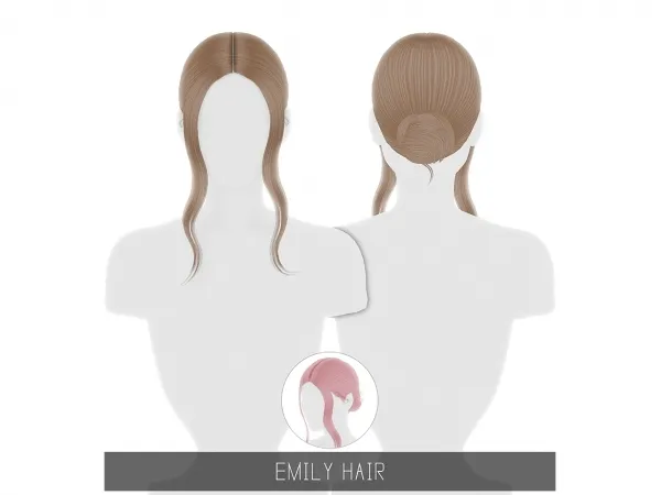 Alpha EMILY HAIR by simsfinds - The Sims 4 Custom Content