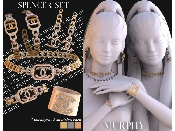 Alpha Spencer Set [Chanel Month 20 Day 10] by simsfinds - The Sims 4 Custom Content