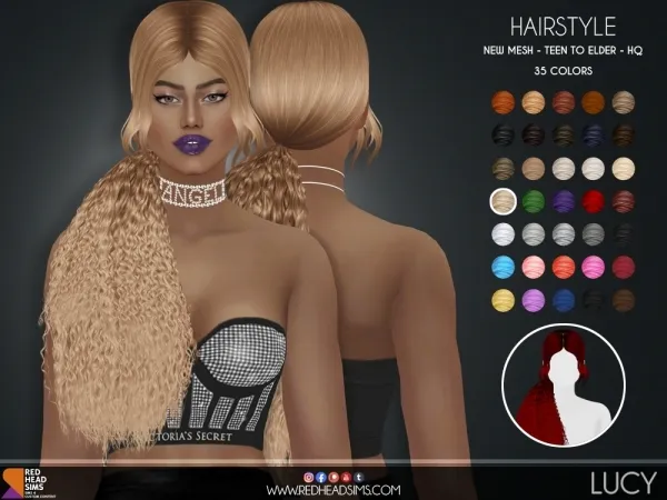 Alpha LUCY HAIR - The Sims 4 Custom Content