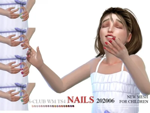 Alpha S Club WM Nails 202006 by thesimsresource - The Sims 4 Custom Content