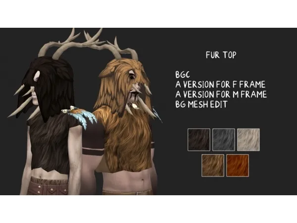 Alpha [Skyrim inspired] Forsworn Clothing Set by simsfinds - The Sims 4 Custom Content
