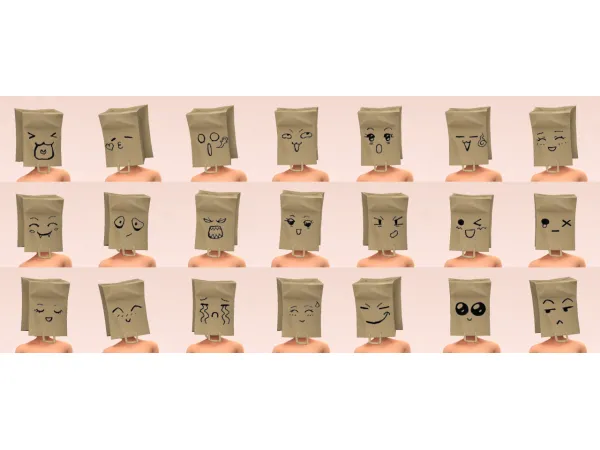 Maxis Match Anime style paper bags for Eco Lifestyle by simsfinds - The Sims 4 Custom Content