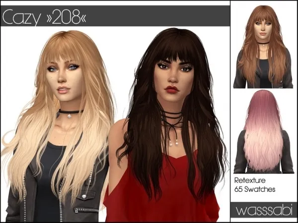 Alpha [wasssabi] Retexture Cazy's '208' Mesh needed by thesimsresource - The Sims 4 Custom Content