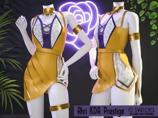Alpha Ahri KDA Prestige Edition BRsims by bluerose-sims - The Sims 4 Custom Content