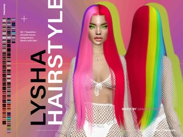 Alpha Leah Lillith's LeahLillith Lysha Hairstyle - The Sims 4 Custom Content