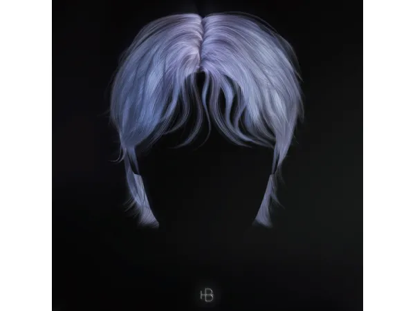 Alpha Hair 03 River Perm by simsfinds - The Sims 4 Custom Content