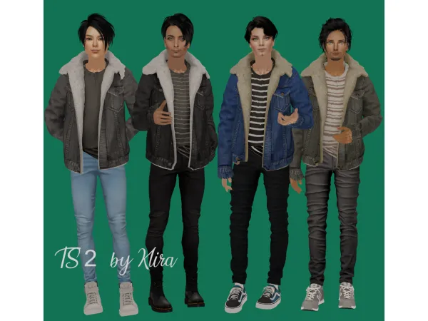 Darte 77 Sherpa Trucker Jacket by simsfinds - The Sims 2 Custom Content