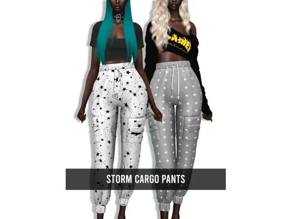 Alpha STORM CARGO PANTS by kenzarsims - The Sims 4 Custom Content