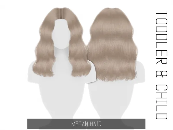 Alpha MEGAN HAIR TODDLER CHILD by simsfinds - The Sims 4 Custom Content